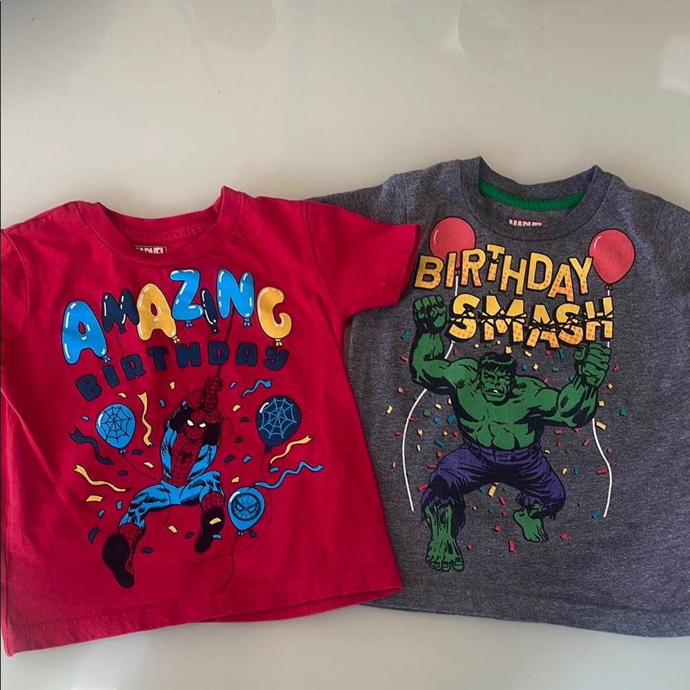 ⚡️3/$25  Marvel Superhero Birthday T-Shirts 2t